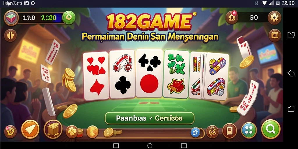Screenshot gameplay 182GAME menunjukkan keseruan bermain Domino.