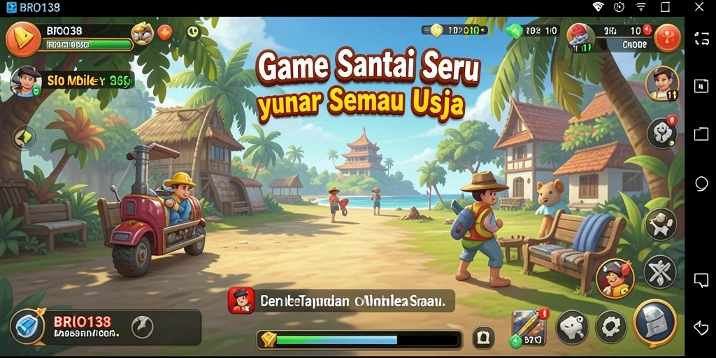 Tampilan gameplay seru di BRO138 yang penuh warna.