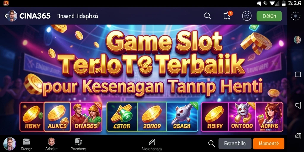 Screenshot CINA365 menampilkan gameplay seru dari permainan Slot.