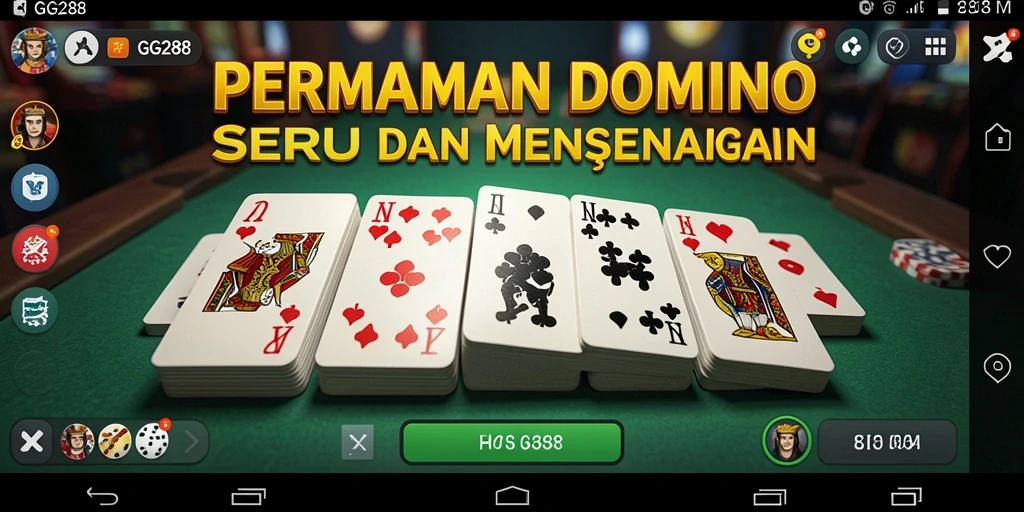 Tampilan gameplay seru dari permainan Domino GG288.