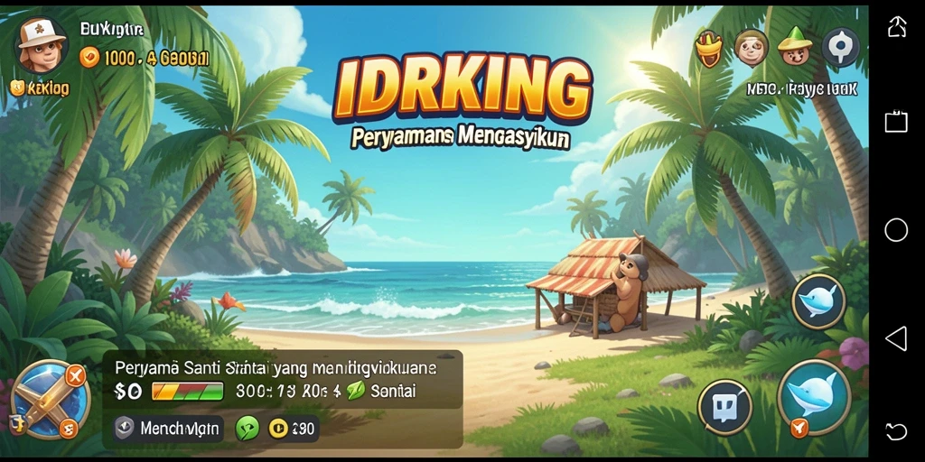 Screenshot IDRKING menunjukkan aksi gameplay yang seru dan berwarna.