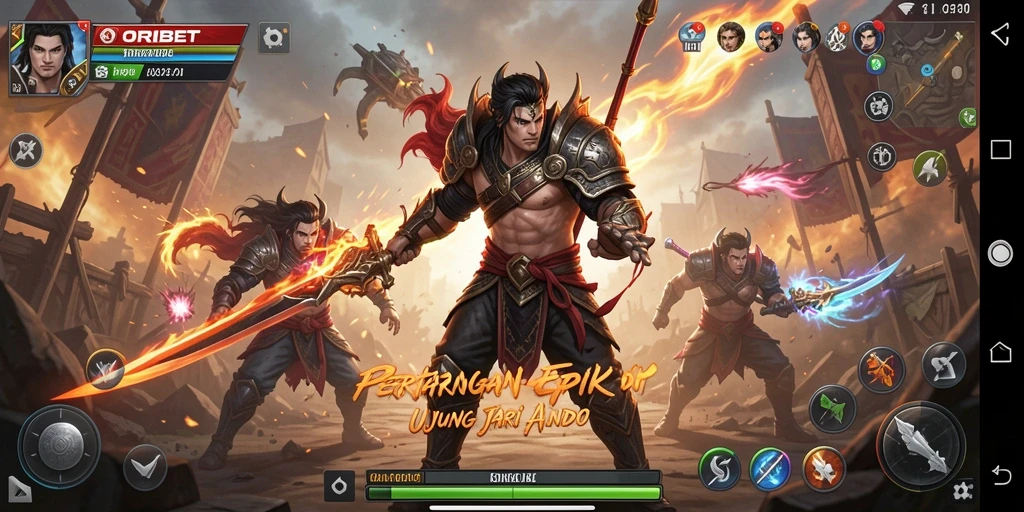 Tampilan gameplay ORIBET menghadirkan pertarungan mendebarkan dengan grafis yang menakjubkan.