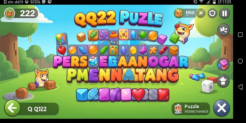 Tampilan gameplay menarik dari QQ222 dengan tantangan puzzle.