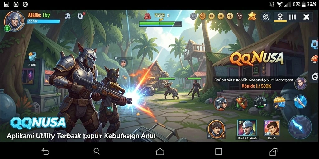 Tampilan antarmuka pengguna QQNUSA yang modern dan intuitif.