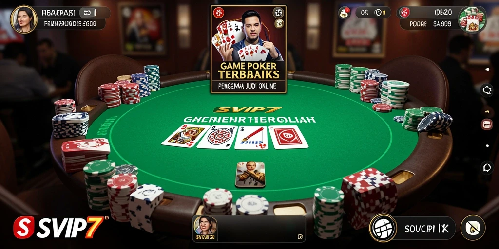 Tampilan menarik dari gameplay poker SVIP7 yang sangat mendebarkan.