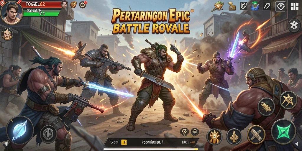Tangkapan layar gameplay menampilkan aksi seru Battle Royale.
