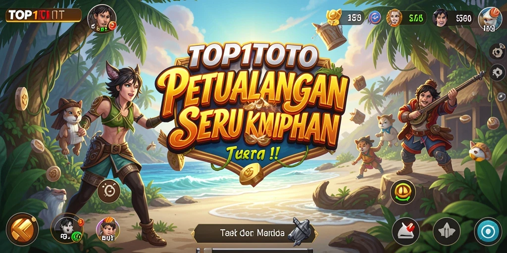 Tampilan gameplay seru dari TOP1TOTO dalam suasana petualangan yang menantang.