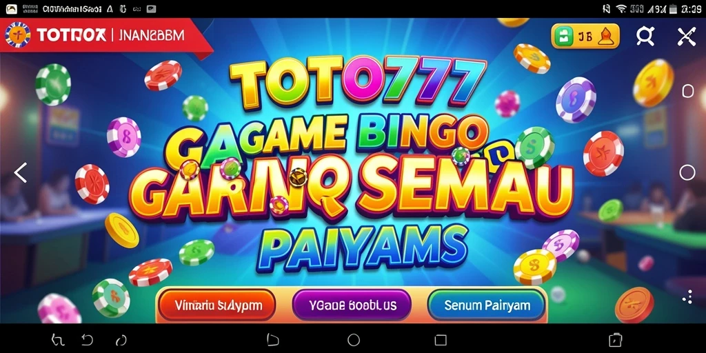 Tampilan grafis menarik gameplay Bingo di TOTO777.