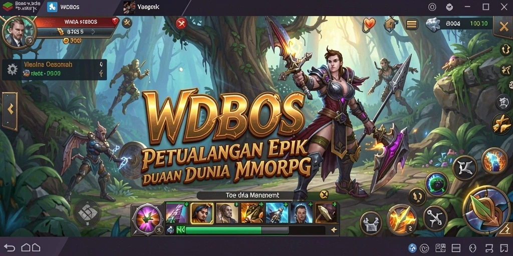 Screenshot gameplay epik dalam WDBOS, menunjukkan aksi bertarung yang mendebarkan.