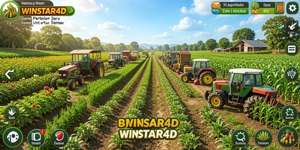 Tampilan gameplay menarik dari <strong>WINSTAR4D</strong> yang penuh warna.