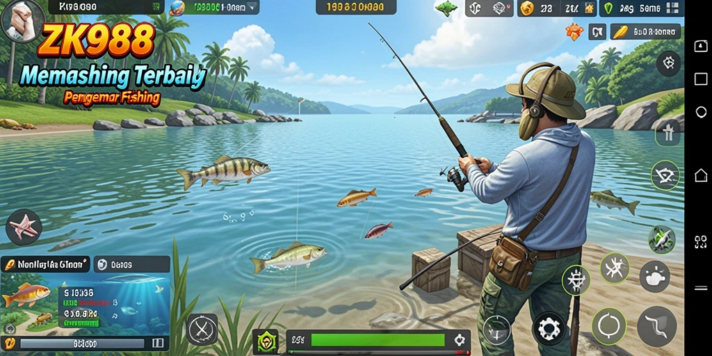 Tangkapan ikan yang spektakuler di ZK988 saat gameplay.